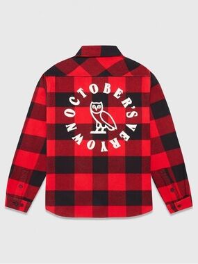 OVO Red & Black Buffalo Plaid Button-Down Shirt